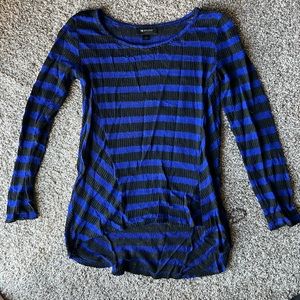 Black and blue striped sweater
